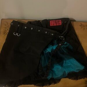 Vintage Tripp aqua ruffle skirt size large